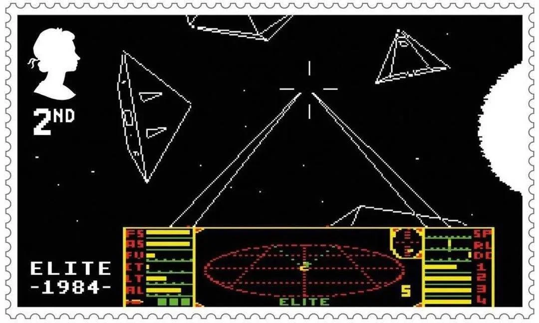 Royal Mail stamp honoring the Elite game series