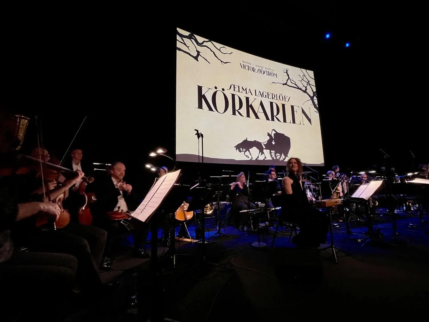 Musicians performing live to The Phantom Carriage